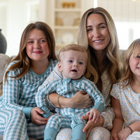 MUTED TEAL GINGHAM | LONG SLEEVE