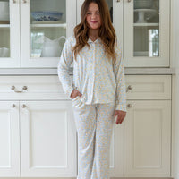 PASTEL FLORAL | GIRLS' BUTTON UP LONG SLEEVE SET