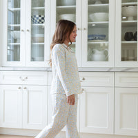 PASTEL FLORAL | GIRLS' BUTTON UP LONG SLEEVE SET