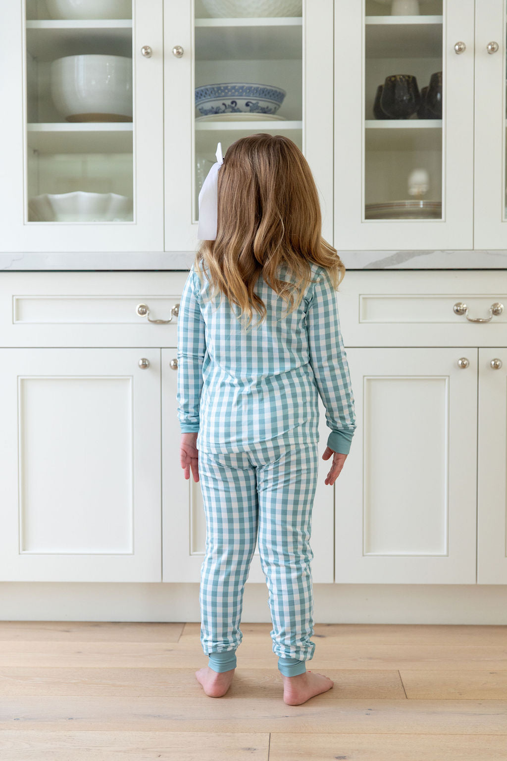 MUTED TEAL GINGHAM | LONG SLEEVE