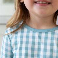 MUTED TEAL GINGHAM | LONG SLEEVE