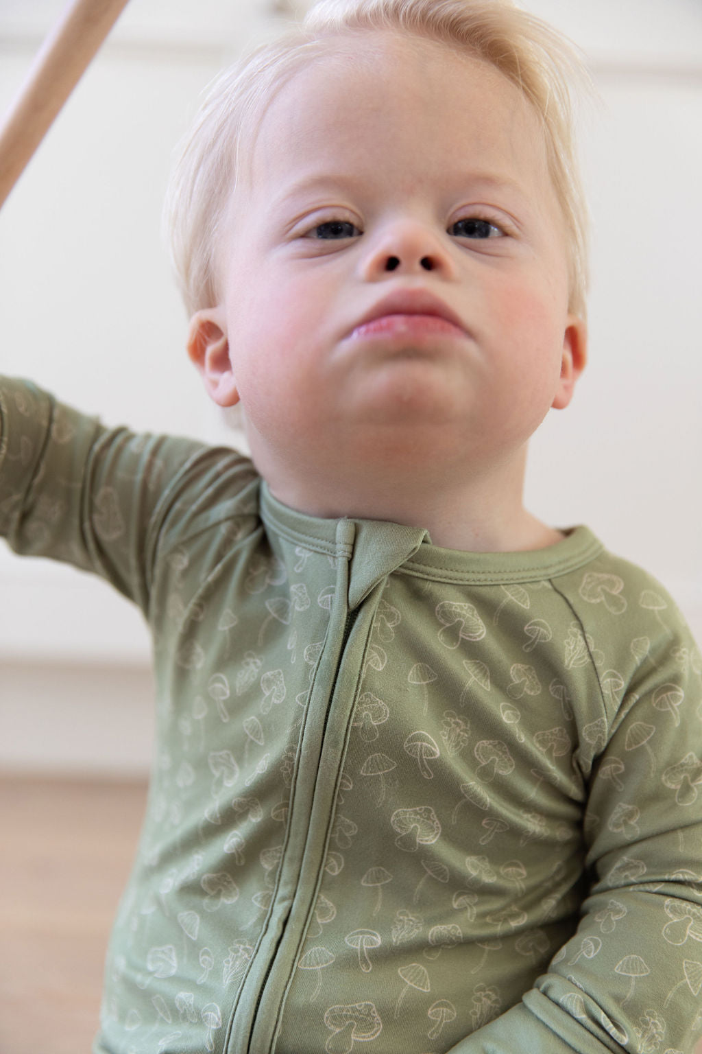 GREEN MUSHROOMS | ZIPPER ONE PIECE