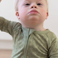 GREEN MUSHROOMS | ZIPPER ONE PIECE