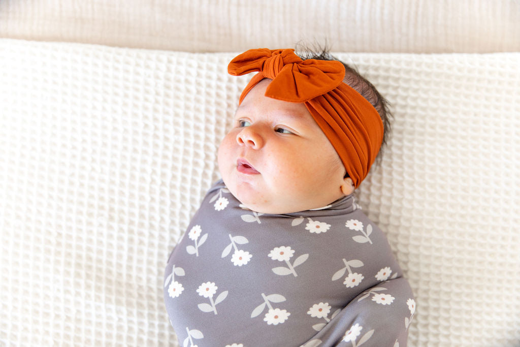 BROWN + RUST DAISY | SWADDLE