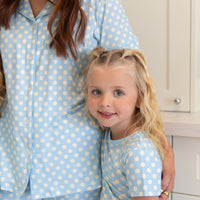 BLUE + YELLOW POLKADOTS | SHORT SLEEVE
