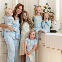 YELLOW + BLUE POLKADOTS | RUFFLE SLEEVE DRESS