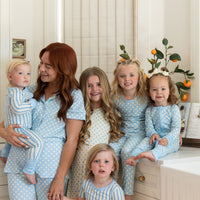 BLUE + YELLOW POLKADOTS | ZIPPER ONE PIECE