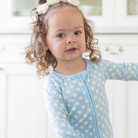 BLUE + YELLOW POLKADOTS | ZIPPER ONE PIECE