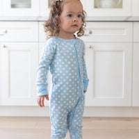 BLUE + YELLOW POLKADOTS | ZIPPER ONE PIECE