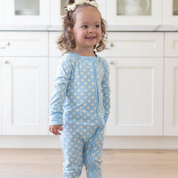 BLUE + YELLOW POLKADOTS | ZIPPER ONE PIECE