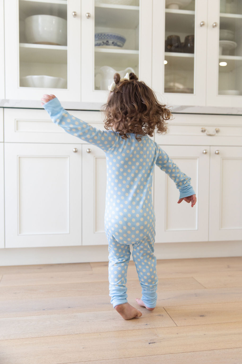 BLUE + YELLOW POLKADOTS | ZIPPER ONE PIECE