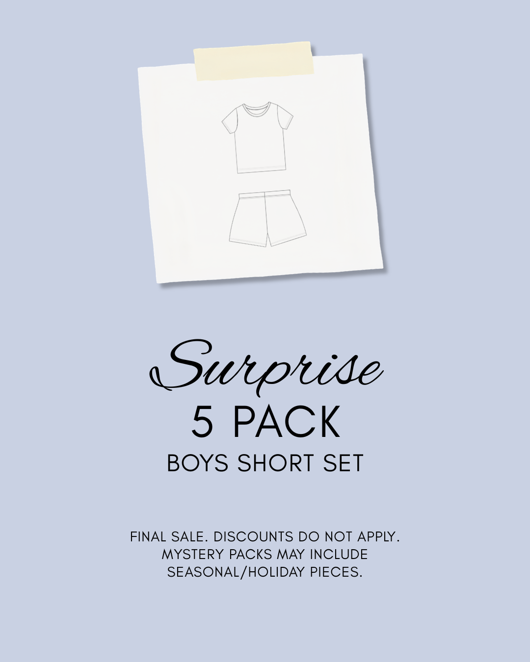 SURPRISE BUNDLE - BOYS SHORT SET 5 PACK