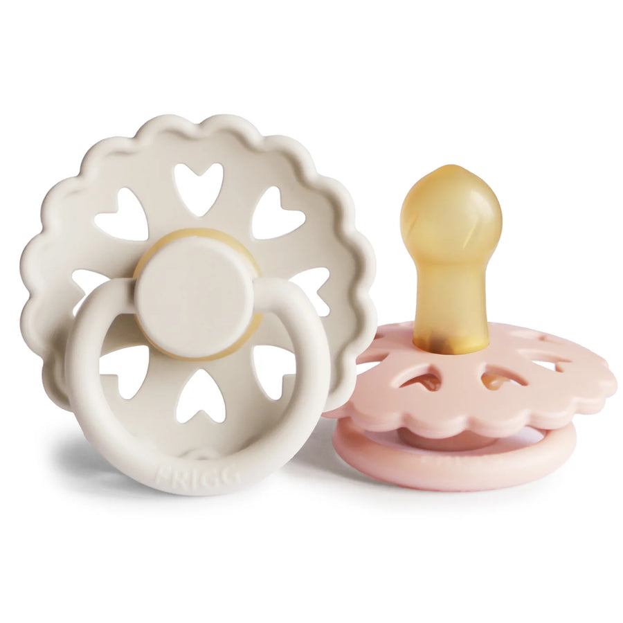 FRIGG ANDERSEN FAIRYTALE NATURAL RUBBER PACIFIER | CREAM/BLUSH | 2 PACK