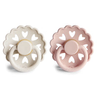 FRIGG ANDERSEN FAIRYTALE NATURAL RUBBER PACIFIER | CREAM/BLUSH | 2 PACK
