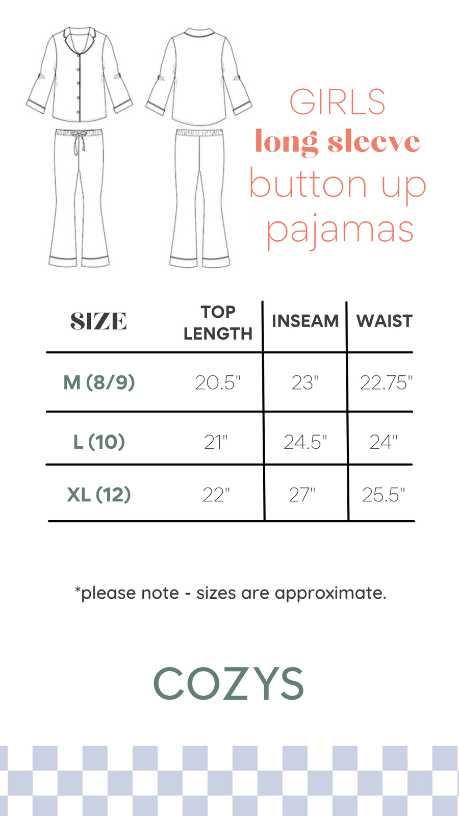 CRANBERRY CHECKER | GIRLS' BUTTON UP LONG SLEEVE SET