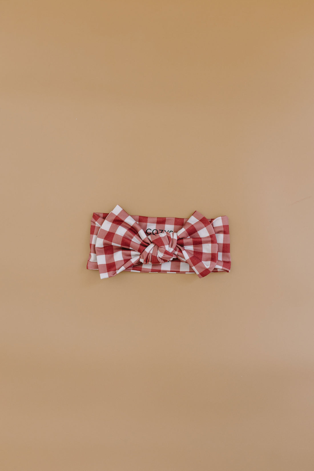 BURGUNDY GINGHAM | BOW