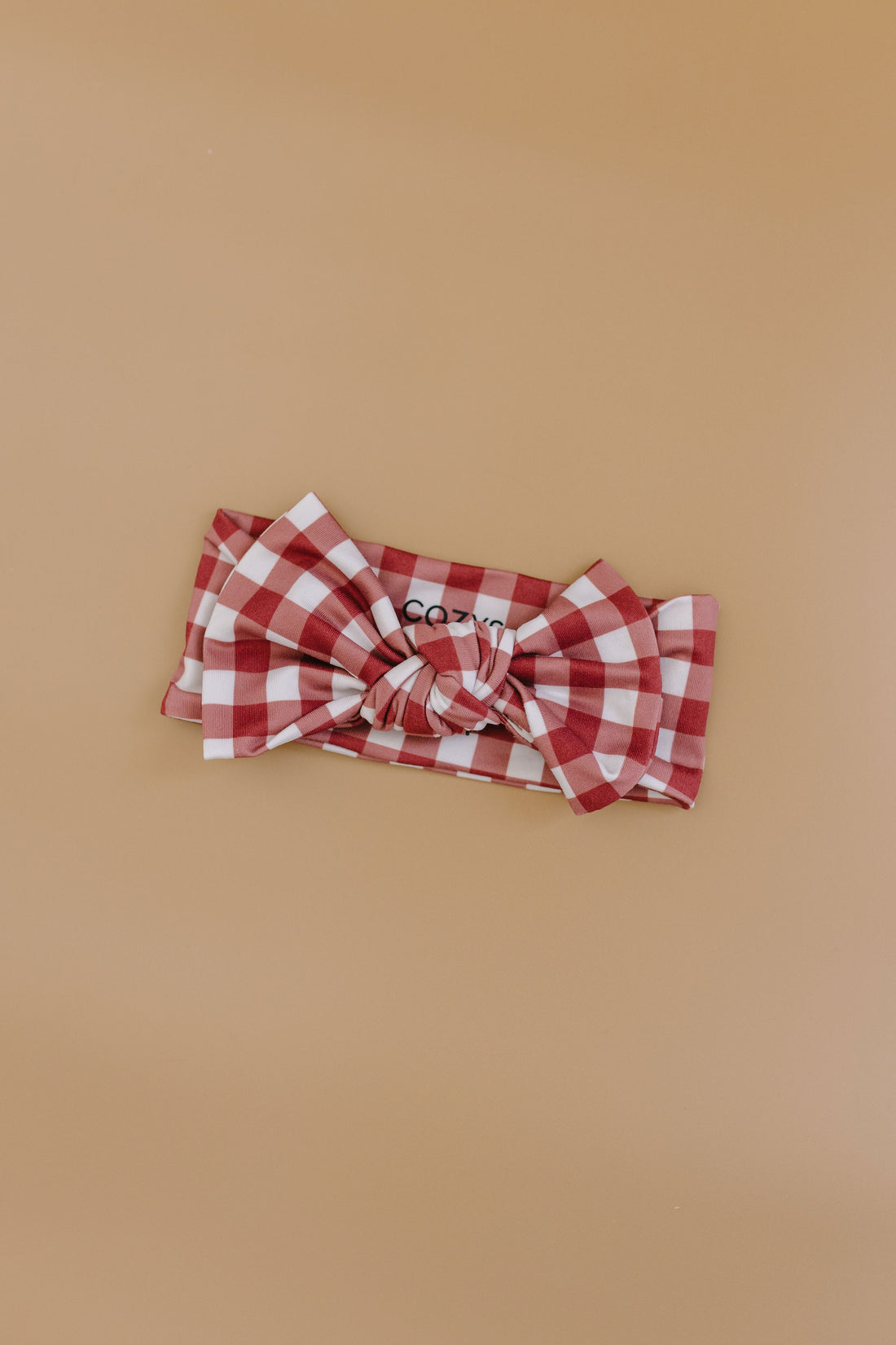 BURGUNDY GINGHAM | BOW