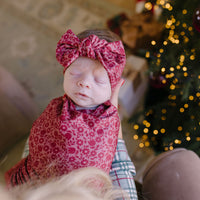 BURGUNDY MINI FLORAL | BOW