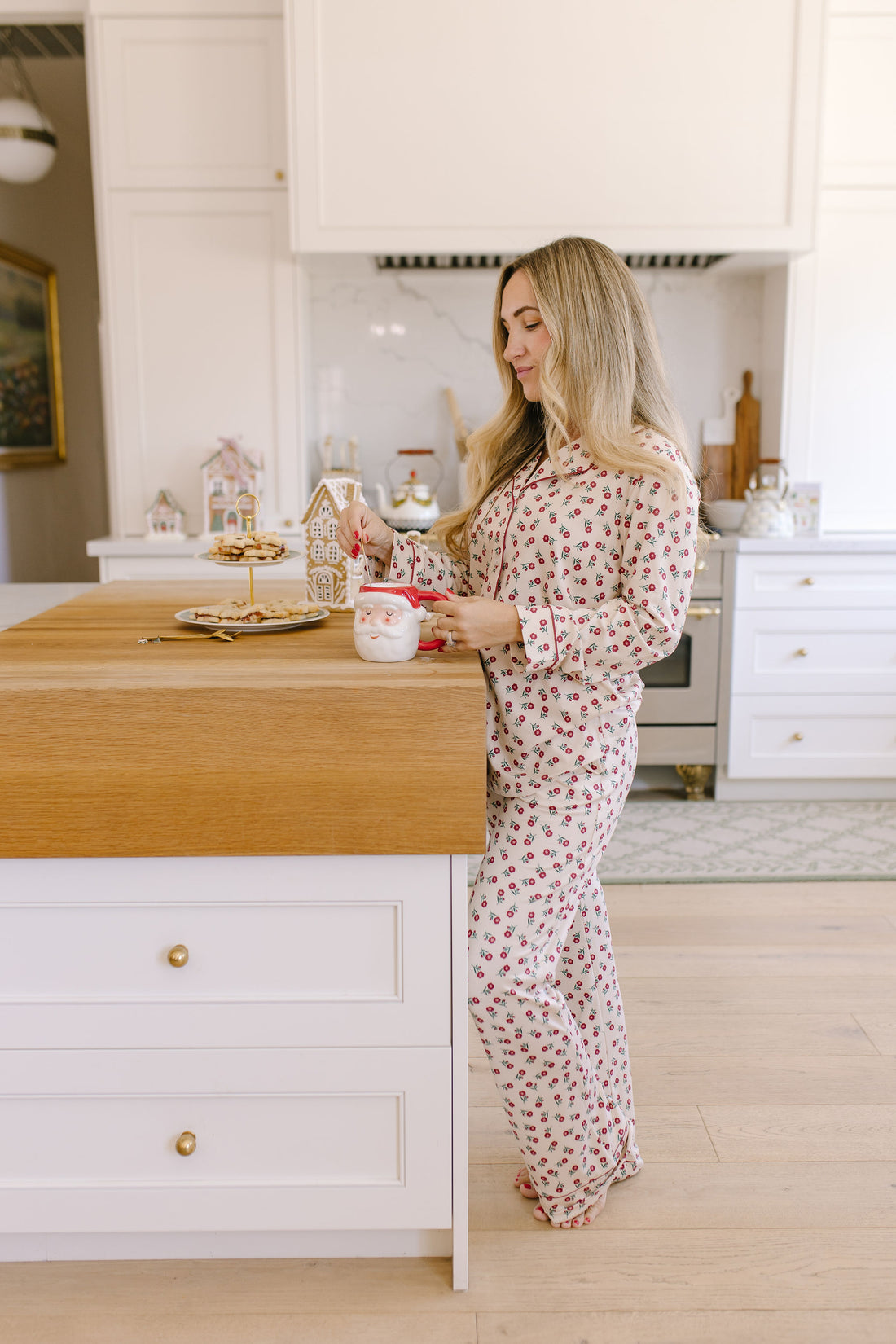 HOLIDAY FLORAL | WOMEN'S BUTTON UP LONG SLEEVE SET