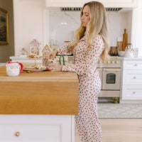 HOLIDAY FLORAL | WOMEN'S BUTTON UP LONG SLEEVE SET