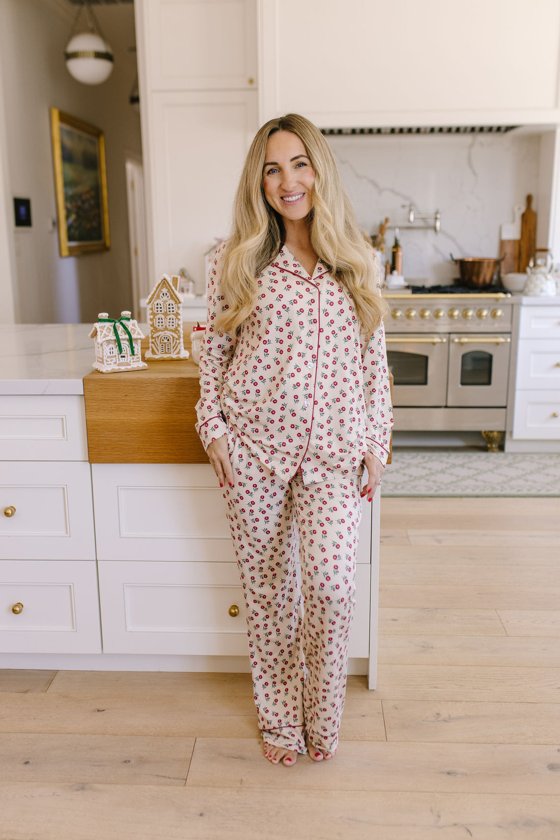 HOLIDAY FLORAL | WOMEN'S BUTTON UP LONG SLEEVE SET