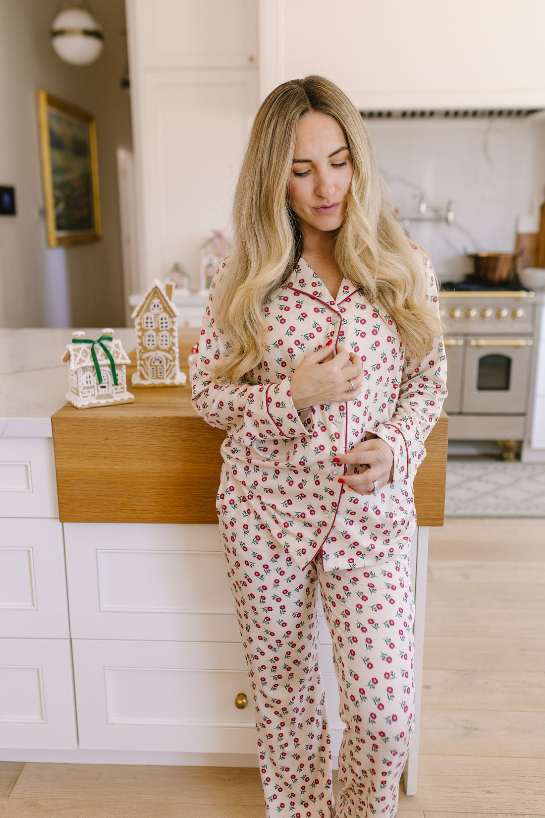 HOLIDAY FLORAL | WOMEN'S BUTTON UP LONG SLEEVE SET