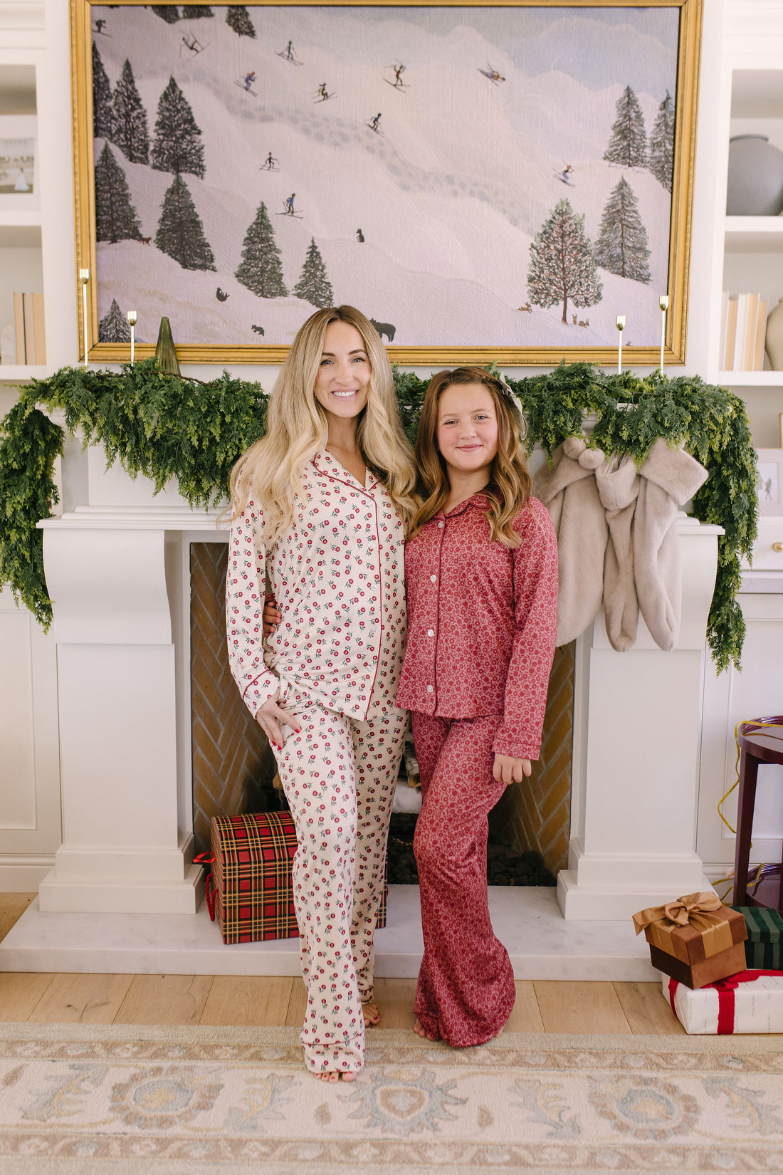 HOLIDAY FLORAL | WOMEN'S BUTTON UP LONG SLEEVE SET