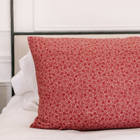 BURGUNDY MINI FLORAL | PILLOW CASE