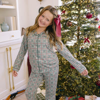FOREST PLAID | GIRLS' BUTTON UP LONG SLEEVE SET