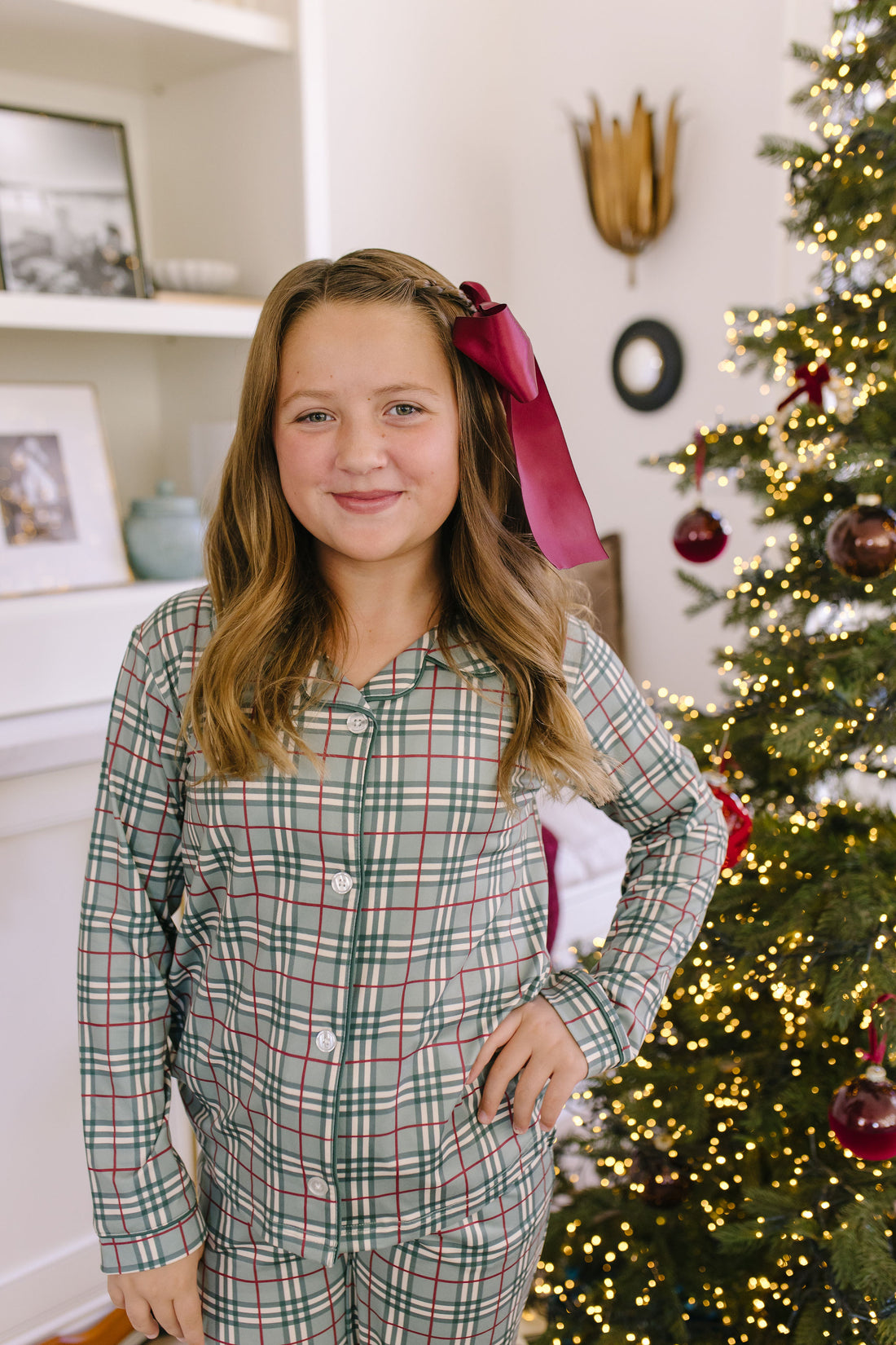 FOREST PLAID | GIRLS' BUTTON UP LONG SLEEVE SET