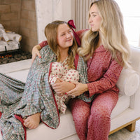 HOLIDAY FLORAL | GIRLS' BUTTON UP LONG SLEEVE SET