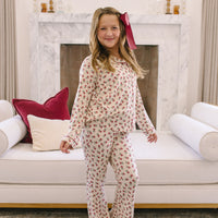 HOLIDAY FLORAL | GIRLS' BUTTON UP LONG SLEEVE SET