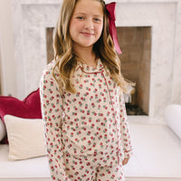 HOLIDAY FLORAL | GIRLS' BUTTON UP LONG SLEEVE SET