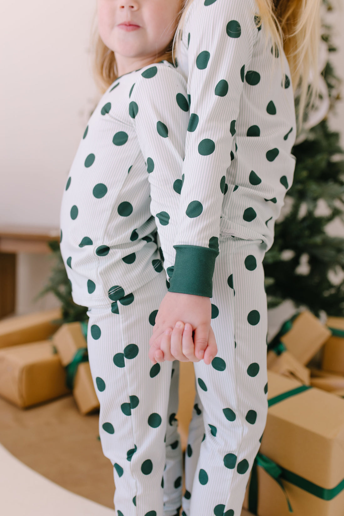 GREEN POLKADOT + STRIPE | LONG SLEEVE