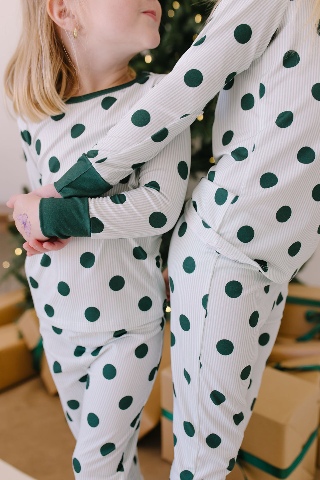 GREEN POLKADOT + STRIPE | LONG SLEEVE