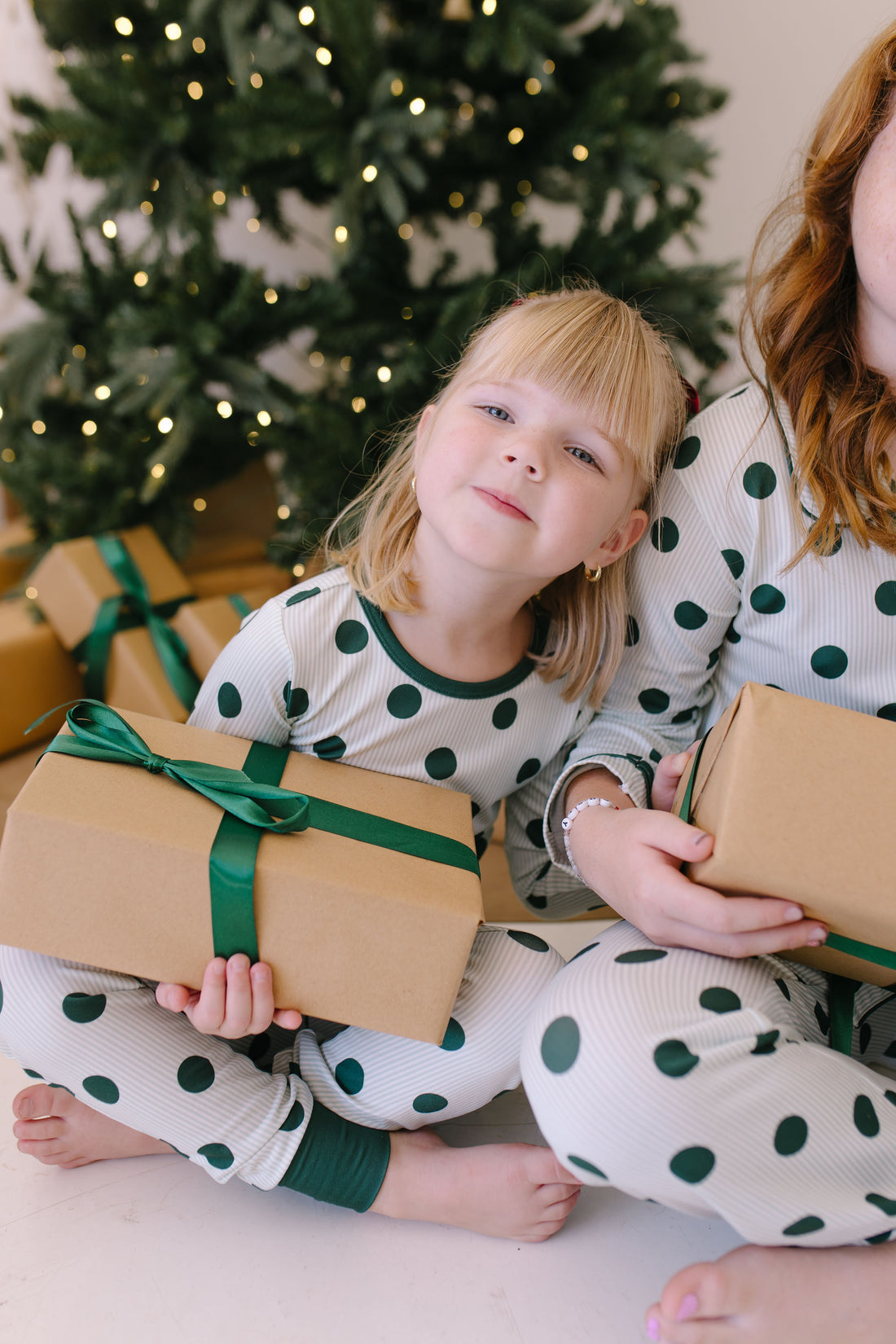 GREEN POLKADOT + STRIPE | LONG SLEEVE
