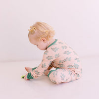 PALE PEACH DAISY | ZIPPER ONE PIECE