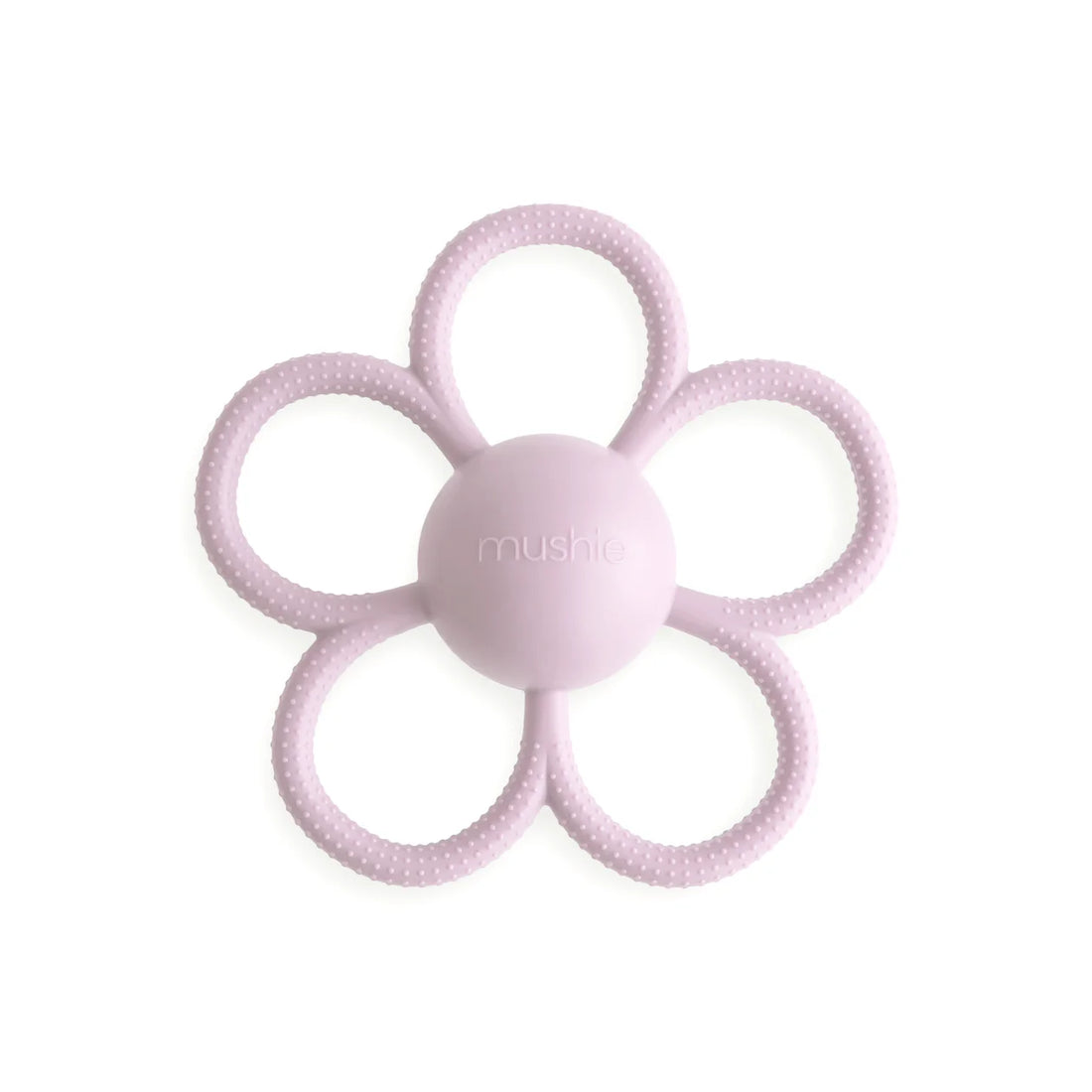 DAISY RATTLE TEETHER | SOFT LILAC