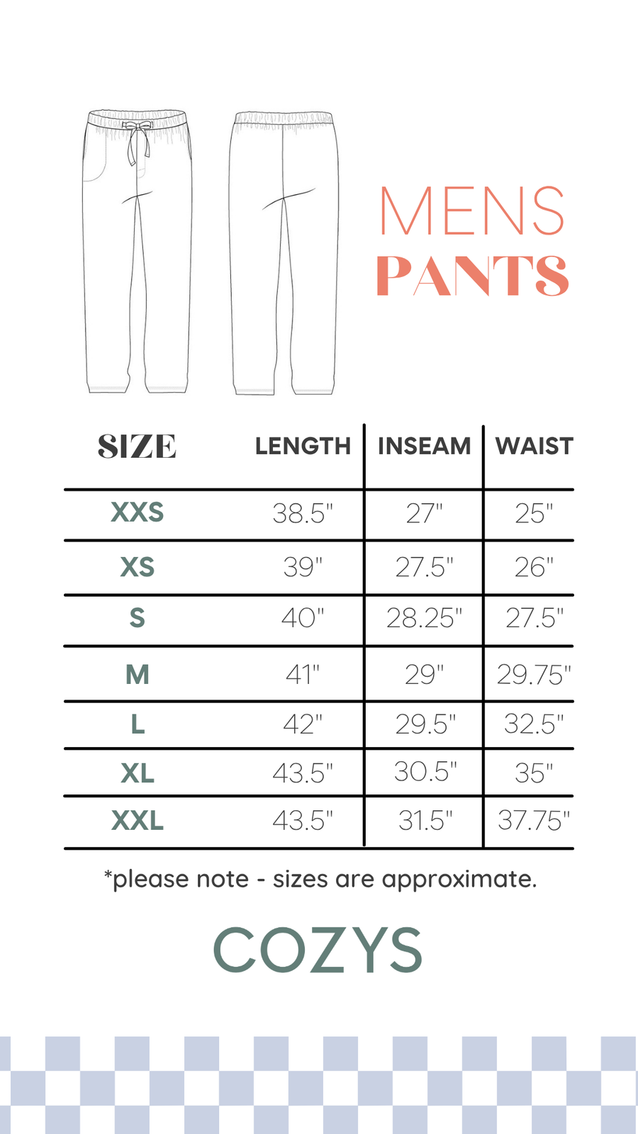 NAVY CHECKER | MEN'S PANTS