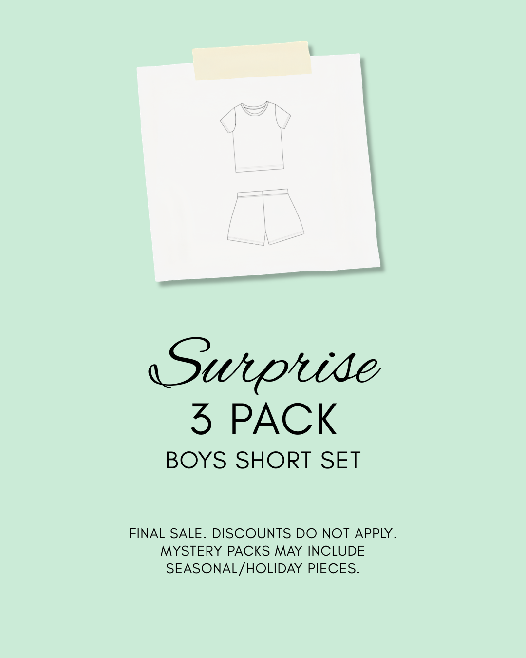 SURPRISE BUNDLE - BOYS SHORT SET 3 PACK