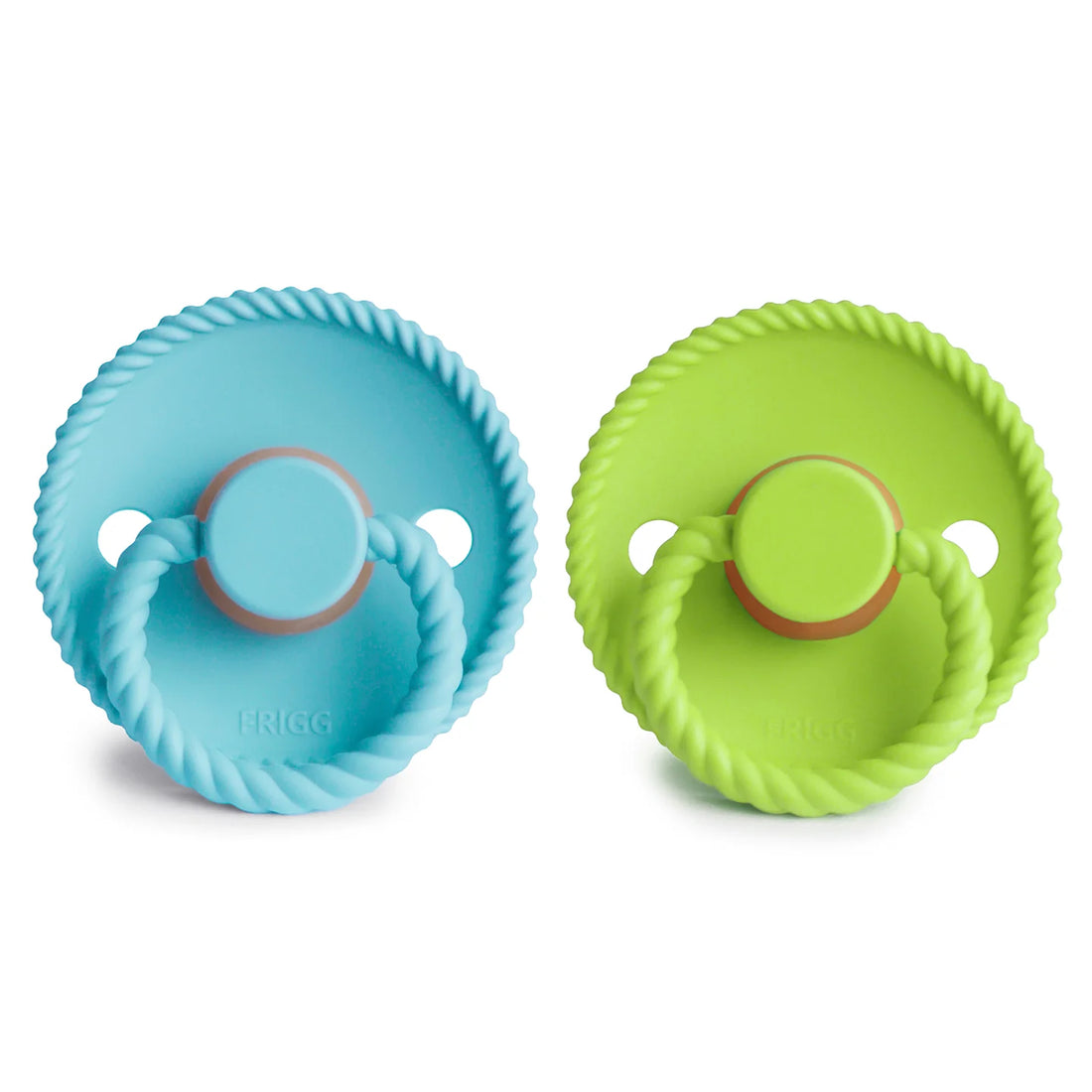 FRIGG ROPE NATURAL RUBBER PACIFIER | WATERFALL/RAINFOREST | 2 PACK