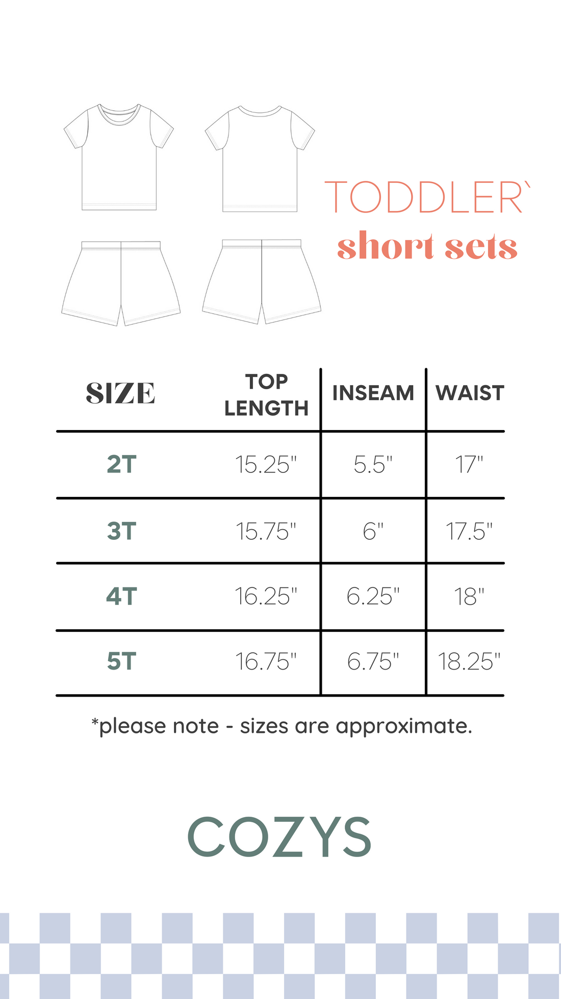 USA MINI CHECKER | SHORT SET