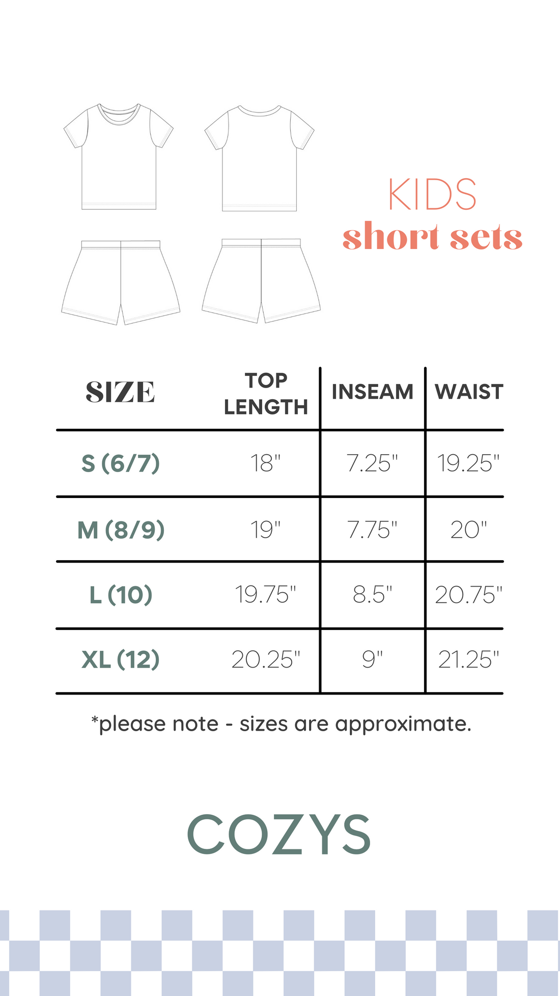 USA MINI CHECKER | SHORT SET