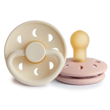 FRIGG MOON NATURAL RUBBER PACIFIER | BLUSH/CREAM | 2 PACK