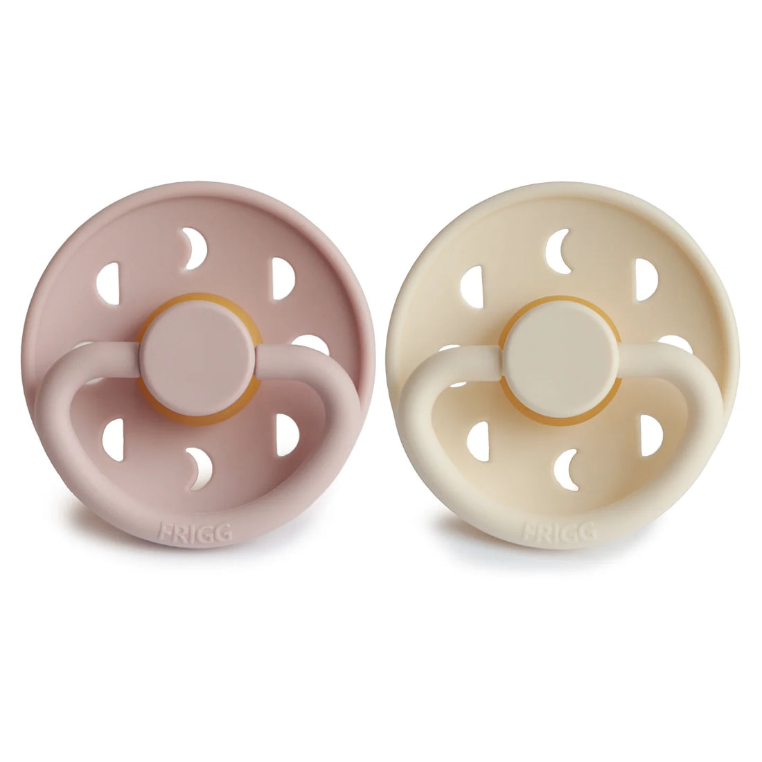 FRIGG MOON NATURAL RUBBER PACIFIER | BLUSH/CREAM | 2 PACK