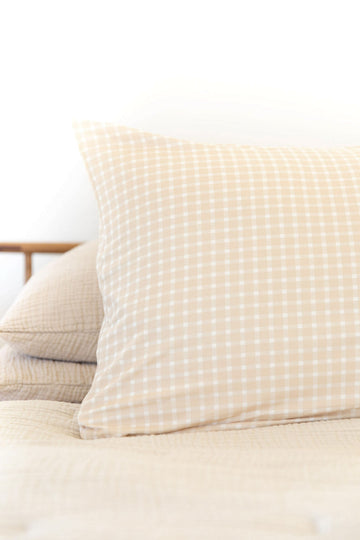 CREAM PLAID | PILLOW CASE