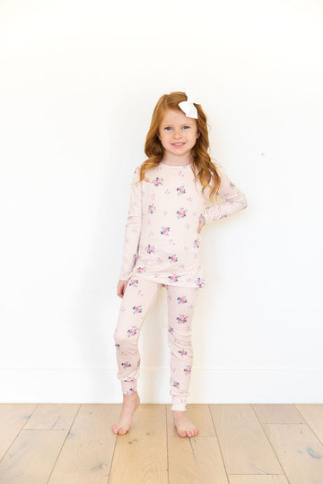 PALE LAVENDER + BLUE FLORAL | LONG SLEEVE