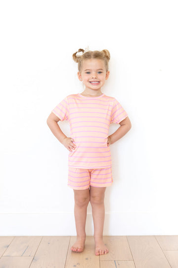 PINK STRIPE | SHORT SET