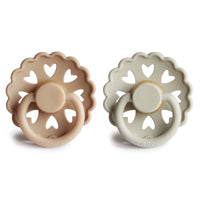 FRIGG ANDERSEN NATURAL RUBBER PACIFIER | SILKY SATIN/WILLOW GRAY | 2 PACK