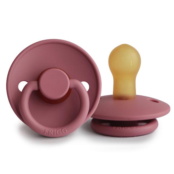 FRIGG NATURAL RUBBER PACIFIER | DUSTY ROSE